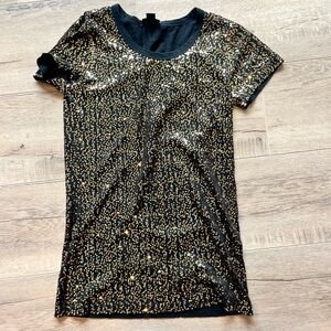 DKNY Gold Sequin T-Shirt